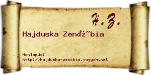 Hajduska Zenóbia névjegykártya